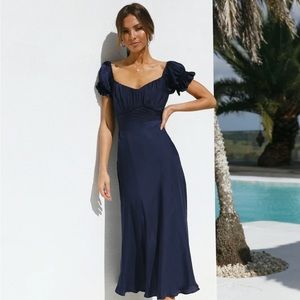 Hello Molly Navy Midi Dress